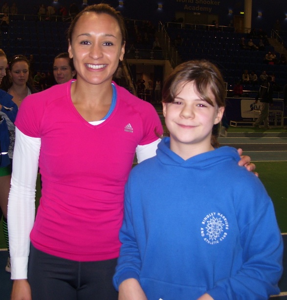 Rebekah Tiler with Jessica Ennis